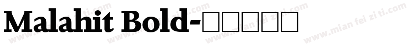 Malahit Bold字体转换